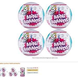 Mini Brands 5 Surprise Zuru: 4 Bolas sorpresa 5 regalos coleccionables miniatura