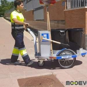 Ver carrito barrendero para limpieza de exteriores