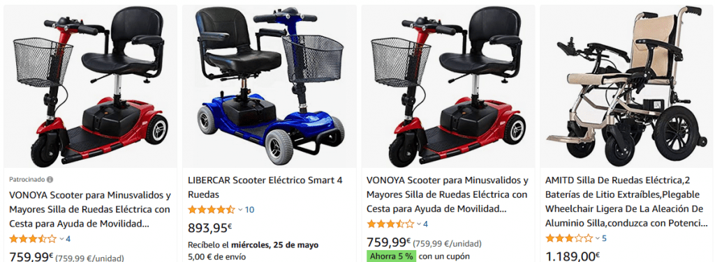 top scooters movilidad reducida