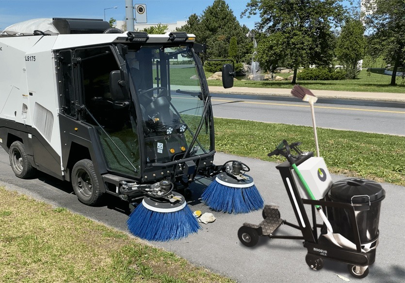 mooevo electric trolley for janitorial cleaning service
